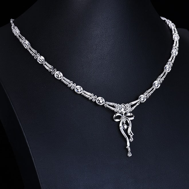 14k Gold 7.54 Ctw Natural Sapphire & Diamond Necklace - 3