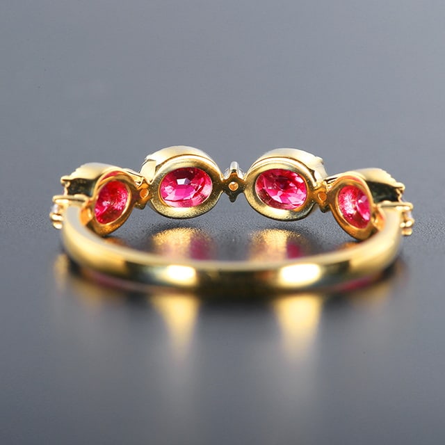 14k Gold 1.17 Ctw Natural Ruby & Diamond Ring - 5