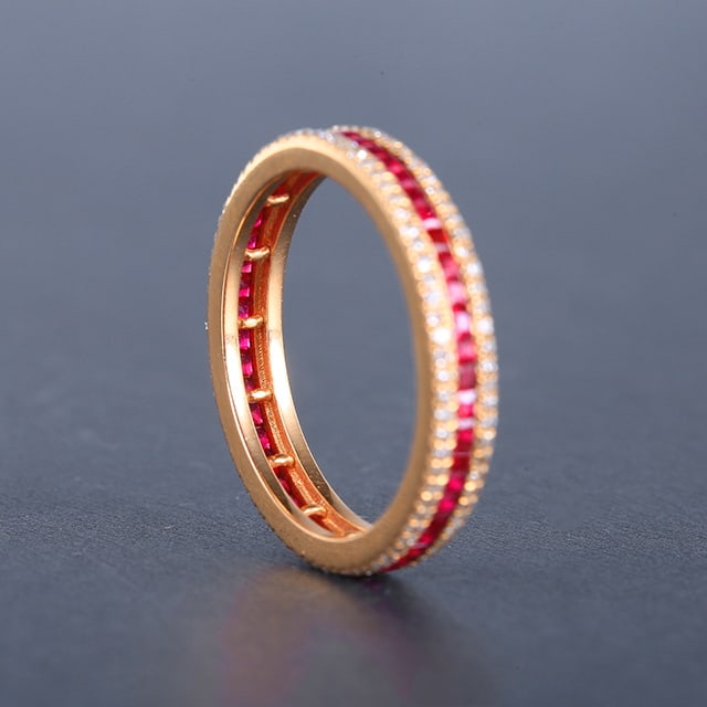 14k Gold 1.48 Ctw Natural Ruby & Diamond Ring - 3