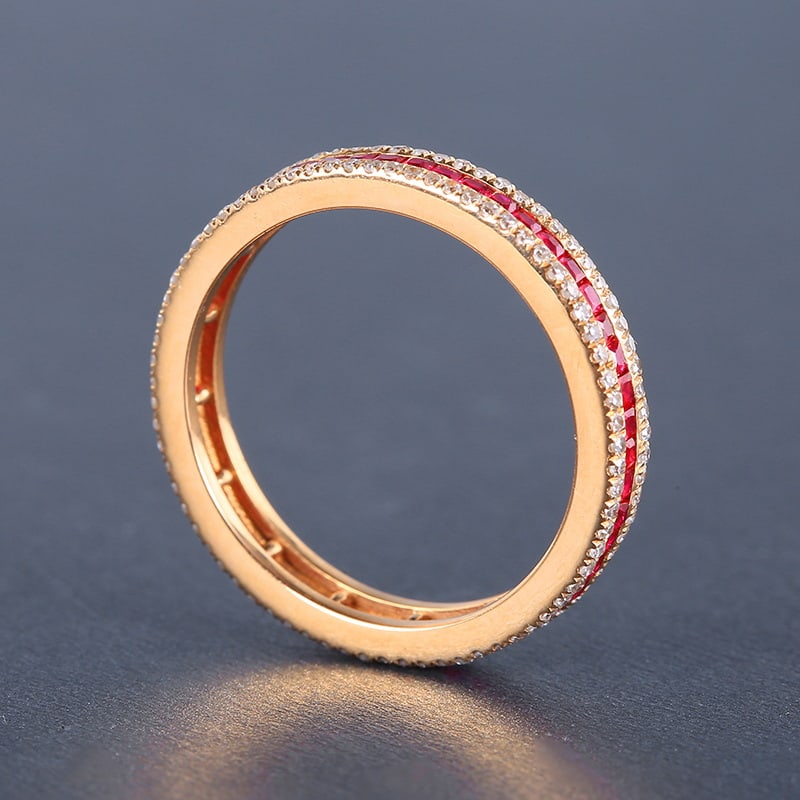 14k Gold 1.48 Ctw Natural Ruby & Diamond Ring - 5