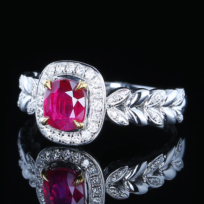 14k Gold 1.2 Ctw Natural Ruby & Diamond Ring - 2