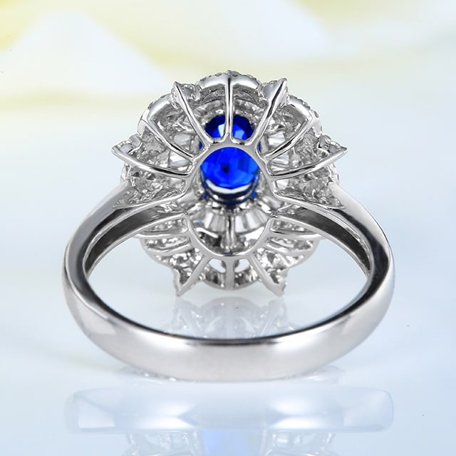 14k Gold 1.72 Ctw Natural Sapphire & Diamond Ring - 5