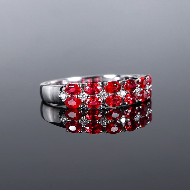 14k Gold 1.30 Ctw Natural Ruby & Diamond Ring - 5