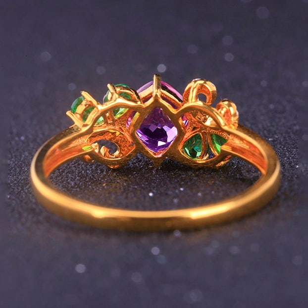 14k Gold 1.51 Ctw Natural Sapphire & Diamond Ring - 4