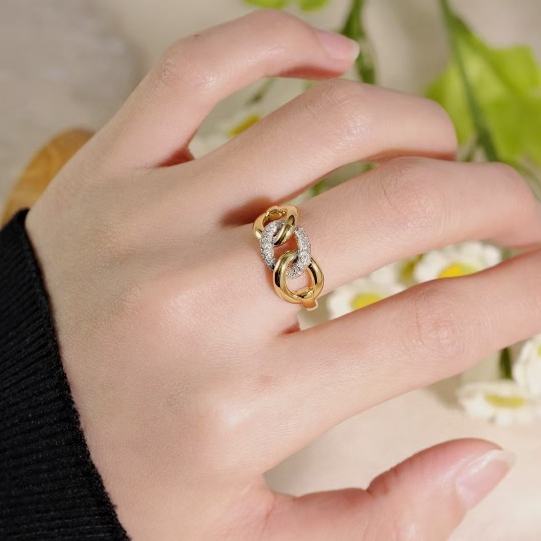 14k Gold 0.28 Ct Natural H Diamond Ring - 3