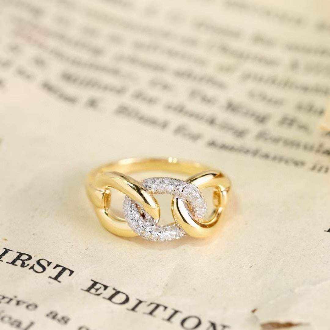 14k Gold 0.28 Ct Natural H Diamond Ring - 4