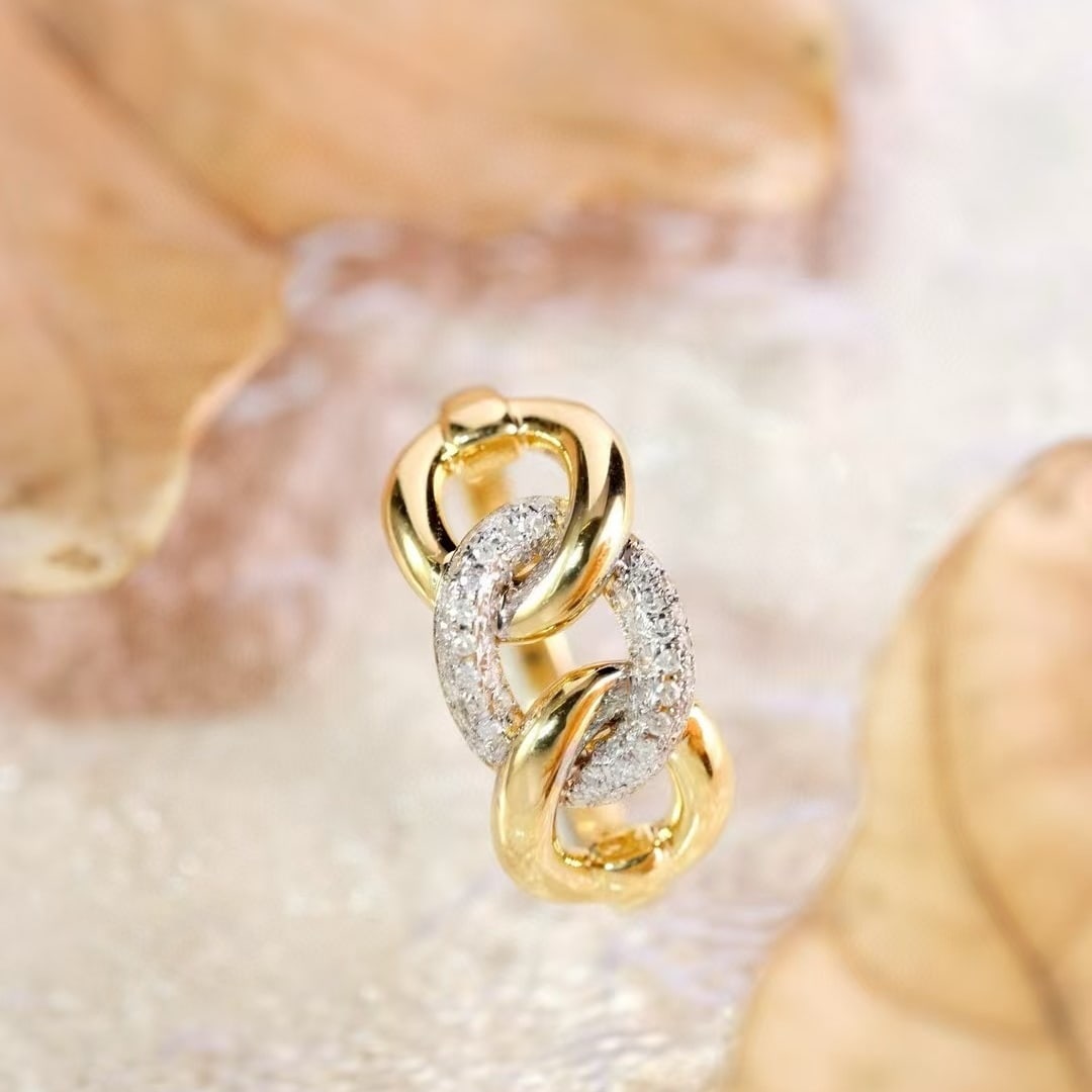 14k Gold 0.28 Ct Natural H Diamond Ring - 6