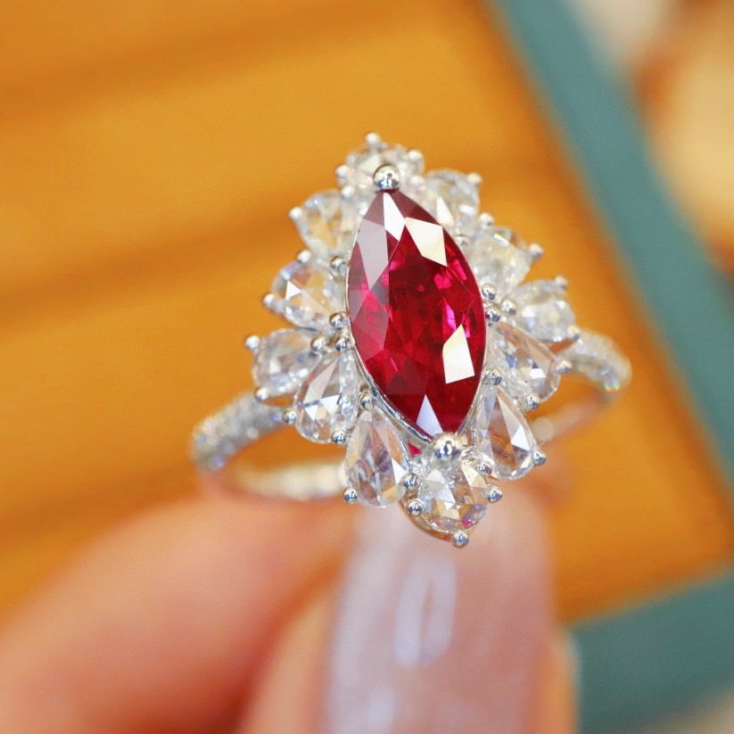 14k Gold 1.85 Ctw Natural Ruby & Diamond Ring/pendant( Without Chain ) - 3