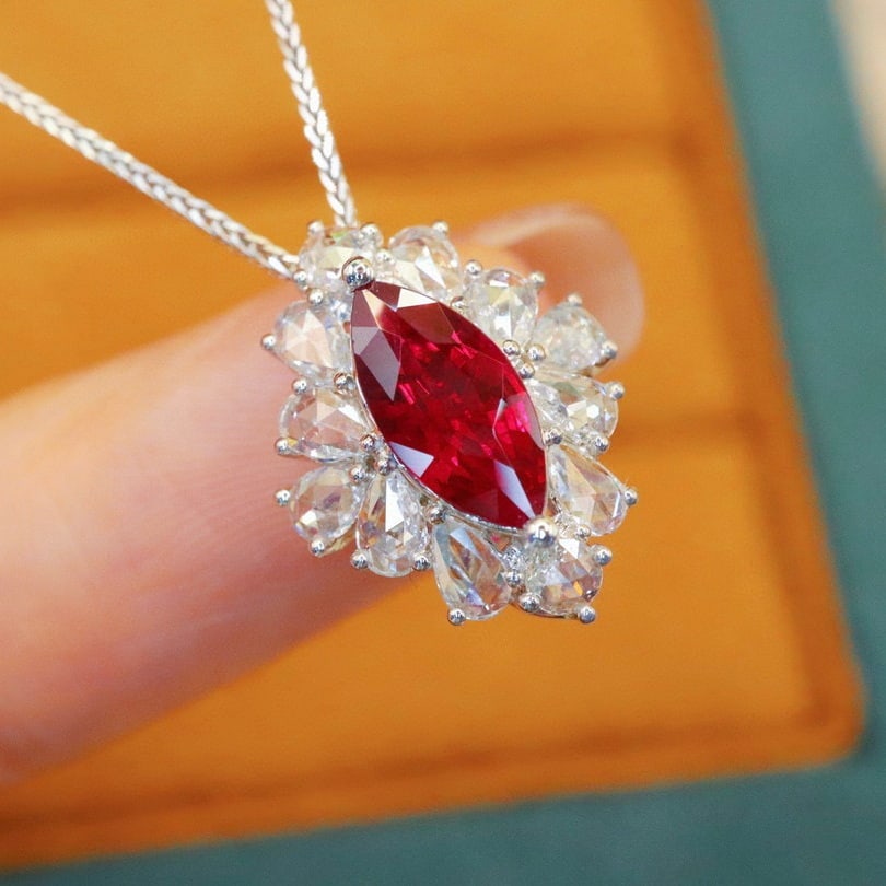 14k Gold 1.85 Ctw Natural Ruby & Diamond Ring/pendant( Without Chain ) - 5