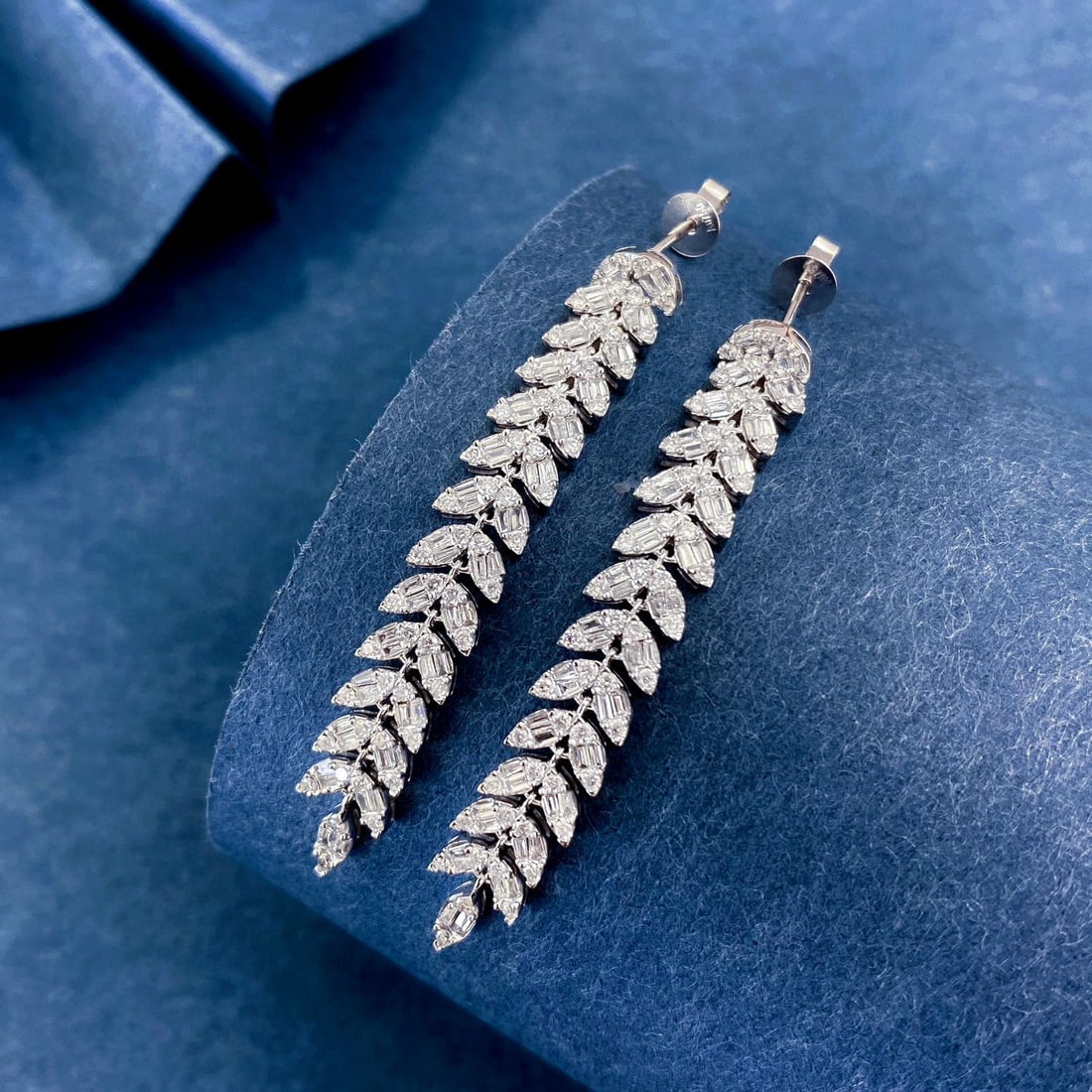 14k Gold 1.5 Ct Natural H Diamond Earrings - 3