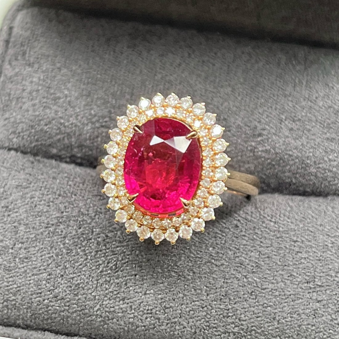 14k Gold 3.81 Ctw Natural Tourmaline & Diamond Ring/pendant( Without Chain ) - 3