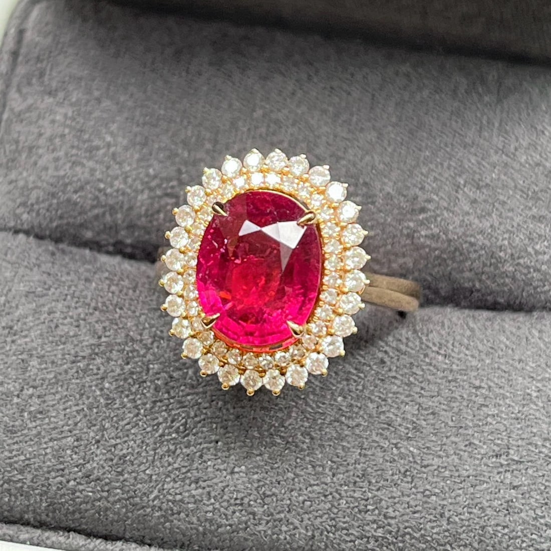 14k Gold 3.81 Ctw Natural Tourmaline & Diamond Ring/pendant( Without Chain ) - 4