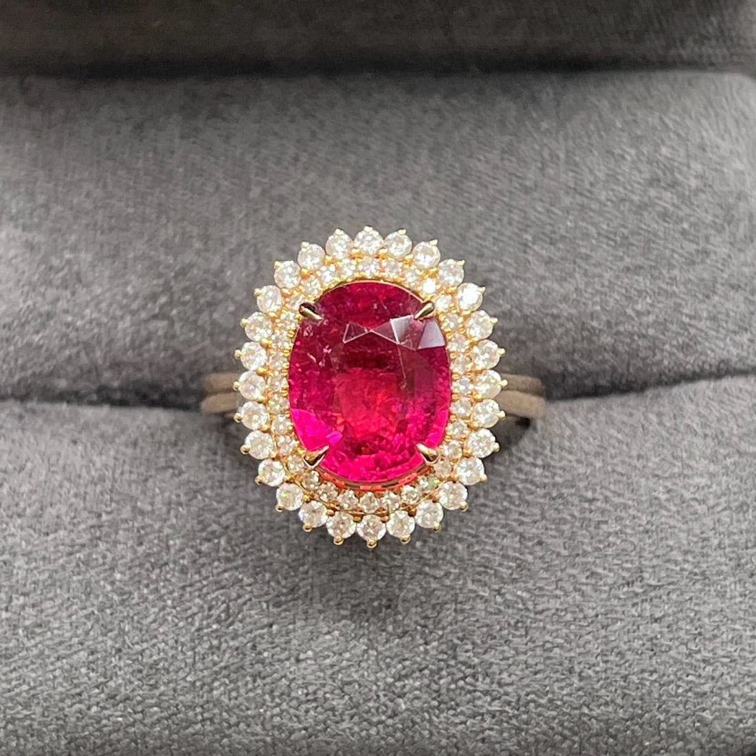 14k Gold 3.81 Ctw Natural Tourmaline & Diamond Ring/pendant( Without Chain ) - 5