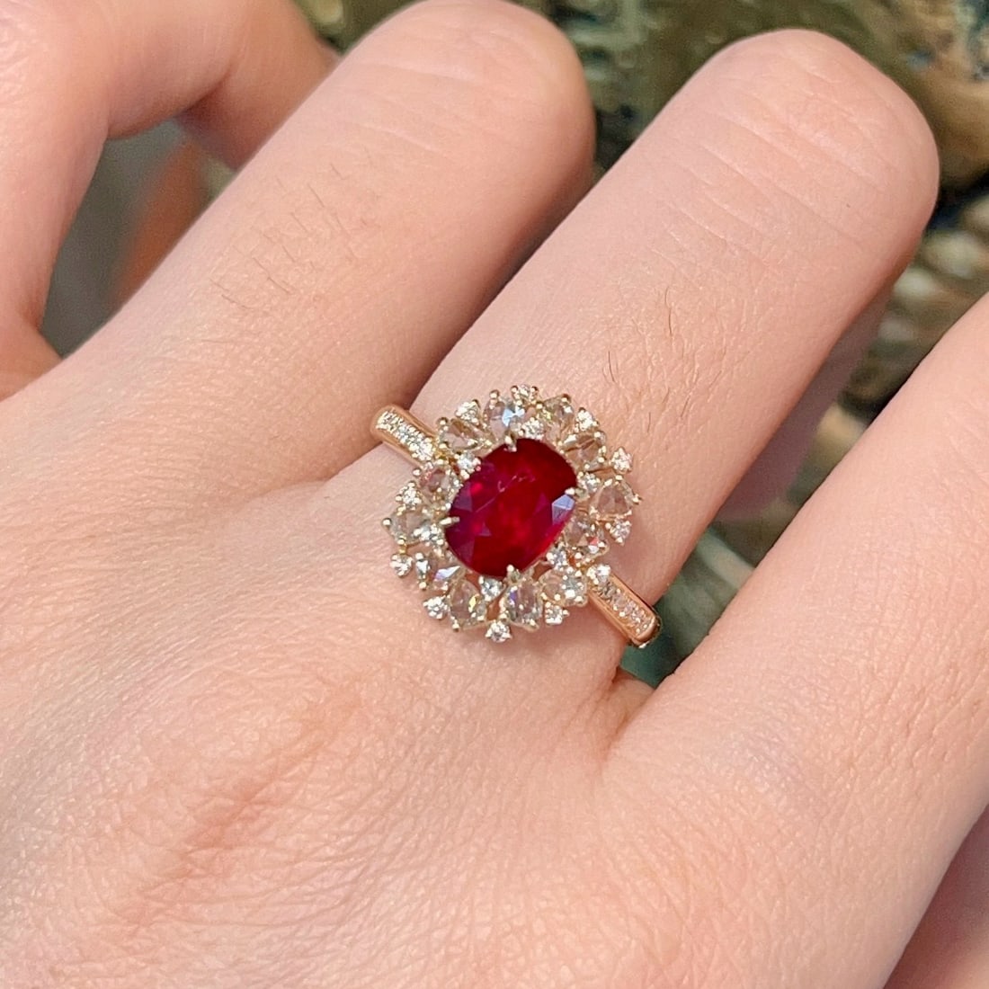 14k Gold 1.87 Ctw Natural Ruby & Diamond Ring - 2