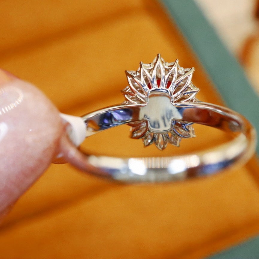 14k Gold 1.60 Ctw Natural Ruby & Diamond Ring - 4