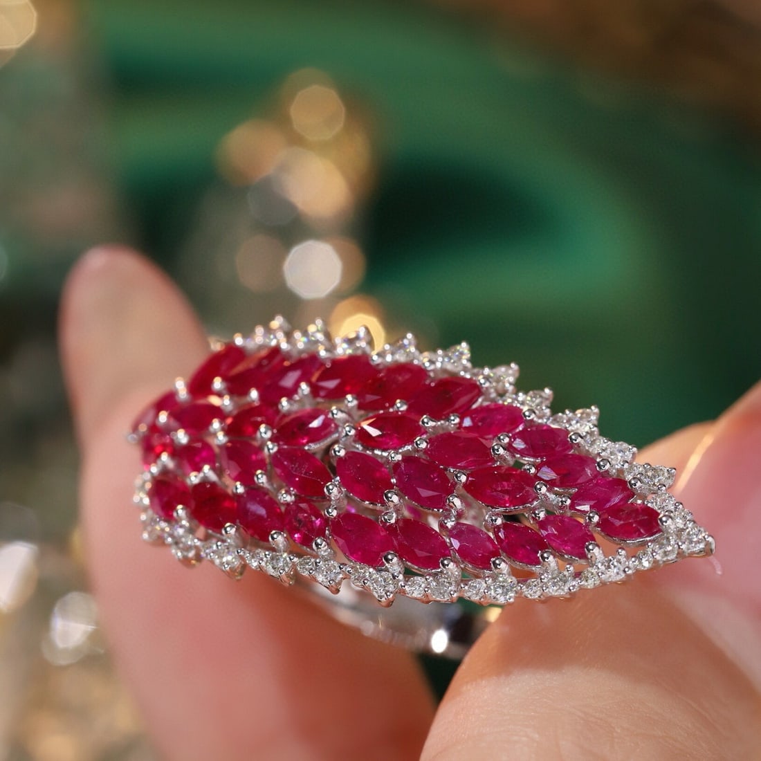 14k Gold 5.05 Ctw Natural Ruby & Diamond Ring - 2