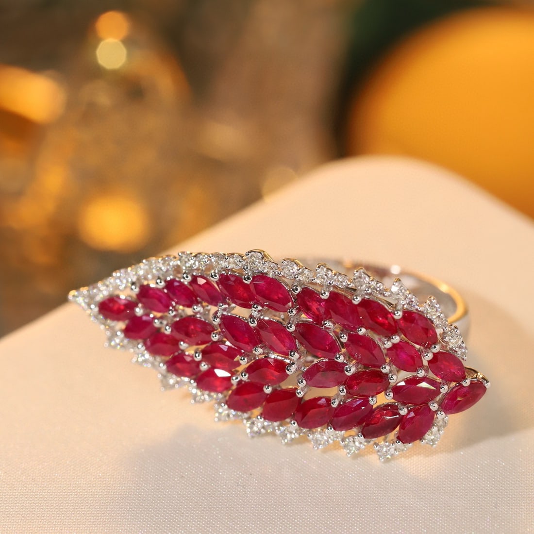 14k Gold 5.05 Ctw Natural Ruby & Diamond Ring - 3