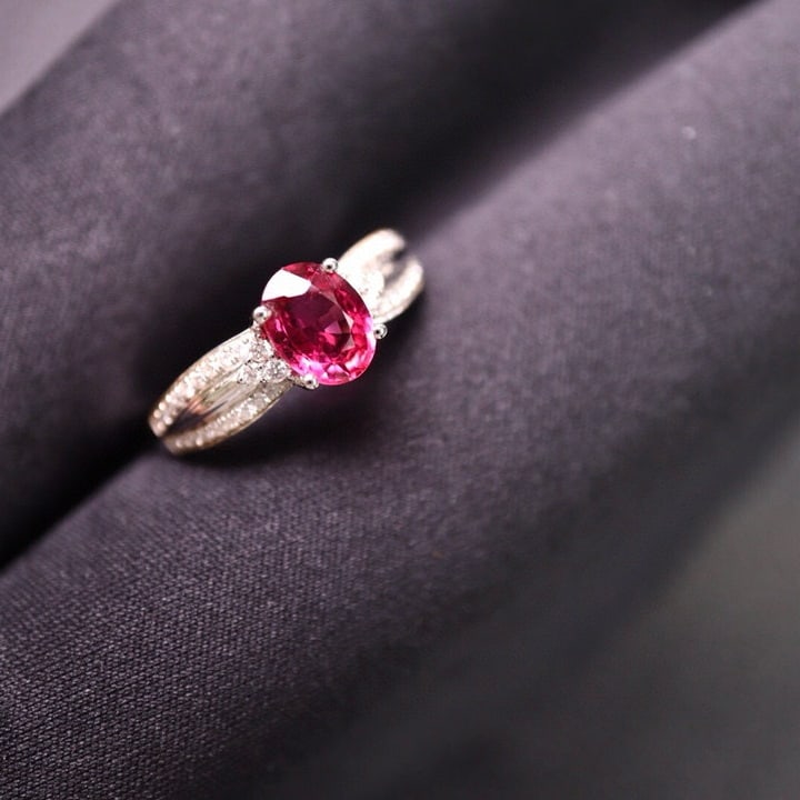 14k Gold 1.34 Ctw Natural Tourmaline & Diamond Ring - 5