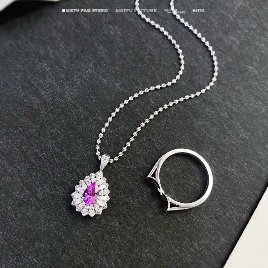 14k Gold 1.84 Ctw Natural Sapphire & Diamond Ring/pendant( Without Chain ) - 4