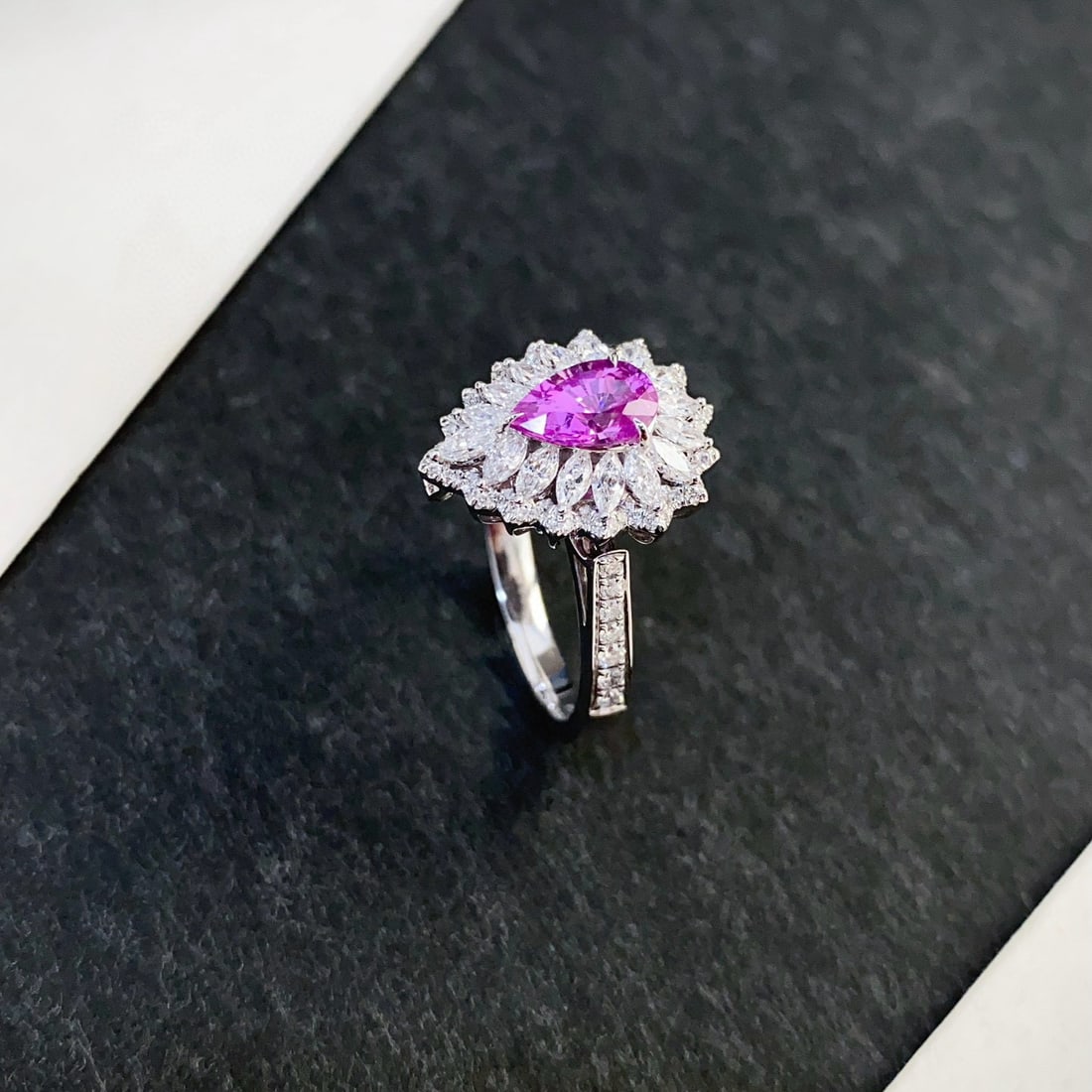 14k Gold 1.84 Ctw Natural Sapphire & Diamond Ring/pendant( Without Chain ) - 5