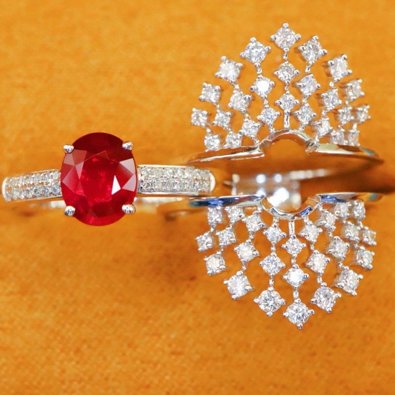 14k Gold 1.69 Ctw Natural Ruby & Diamond Ring - 3