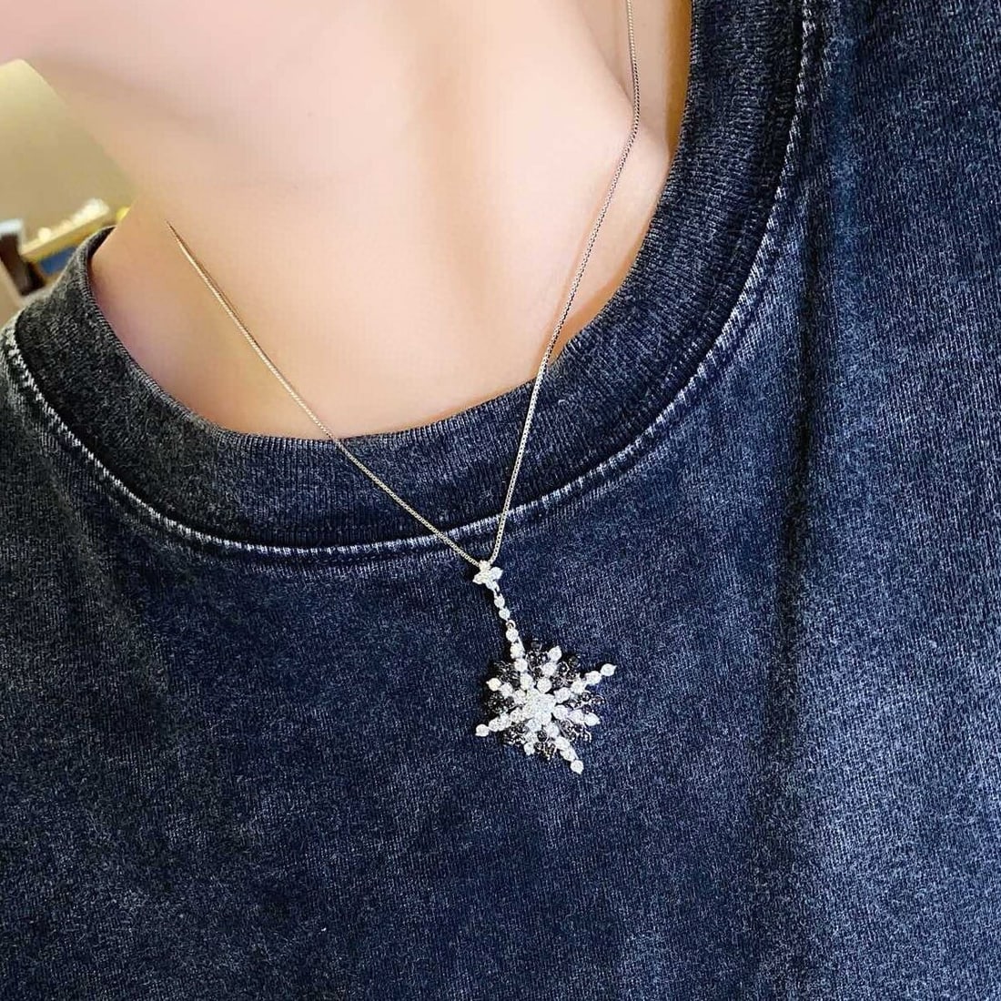 14k Gold 3.30 Ctw Natural H Diamond Pendant( Without Chain ) - 2