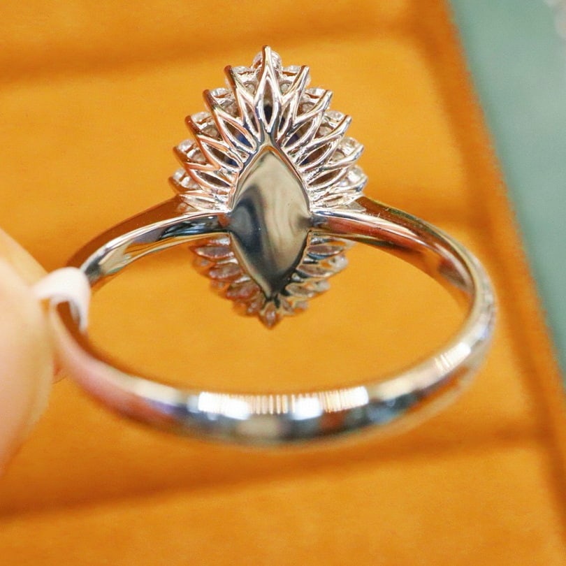 14k Gold 1.99 Ctw Natural Sapphire & Diamond Ring - 4