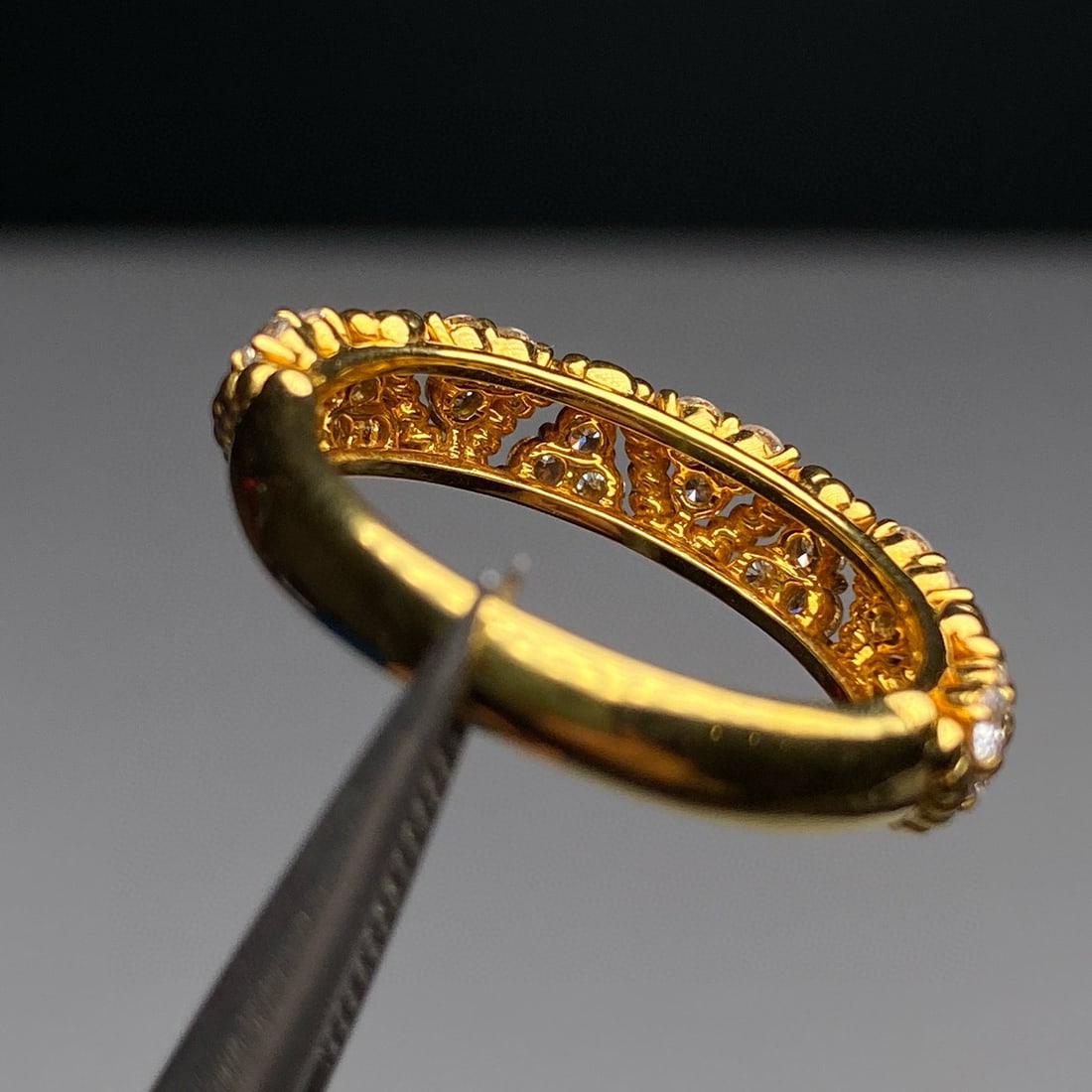 14k Gold 0.81 Ct Natural H Diamond Ring - 6