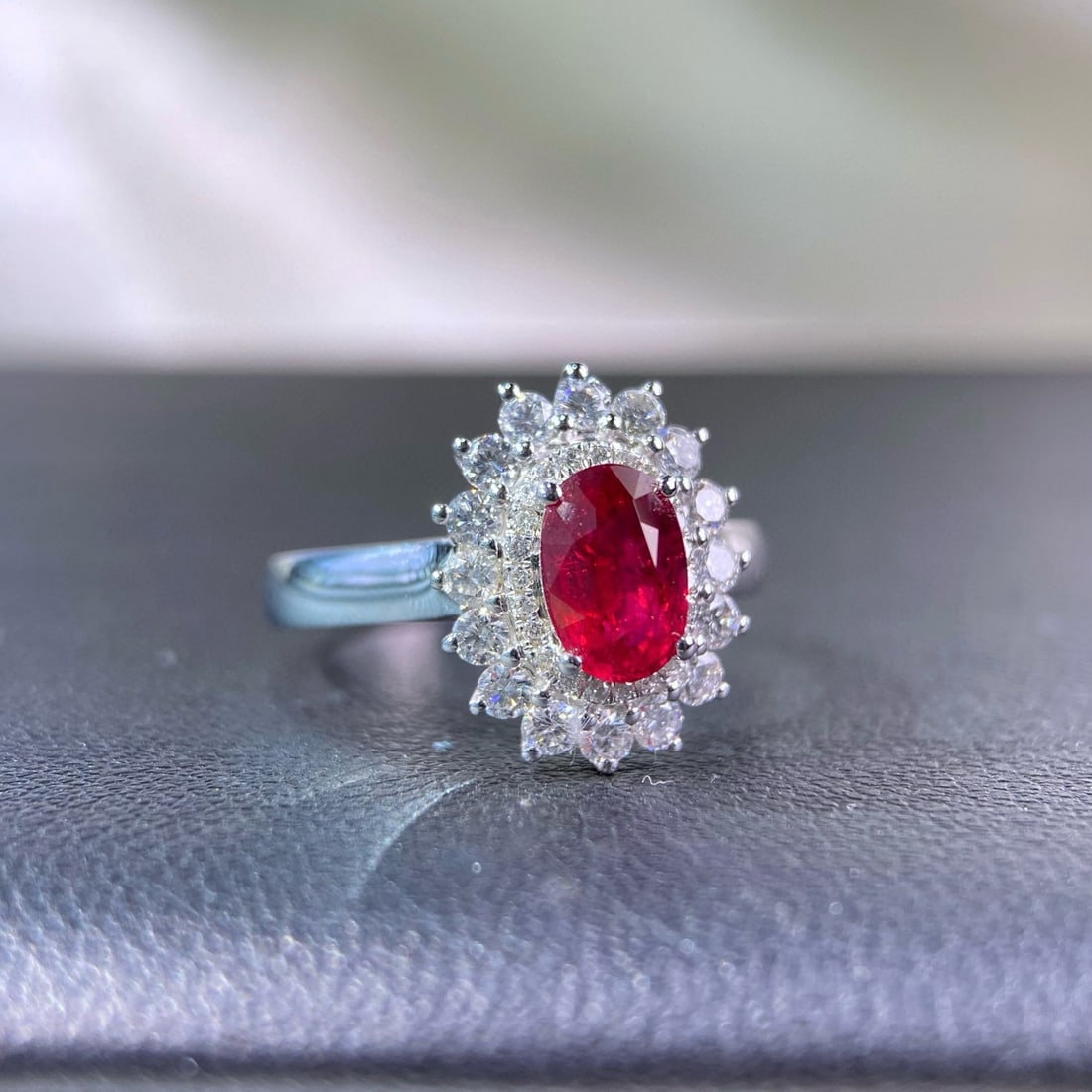 14k Gold 1.48 Ctw Natural Ruby & Diamond Ring - 2