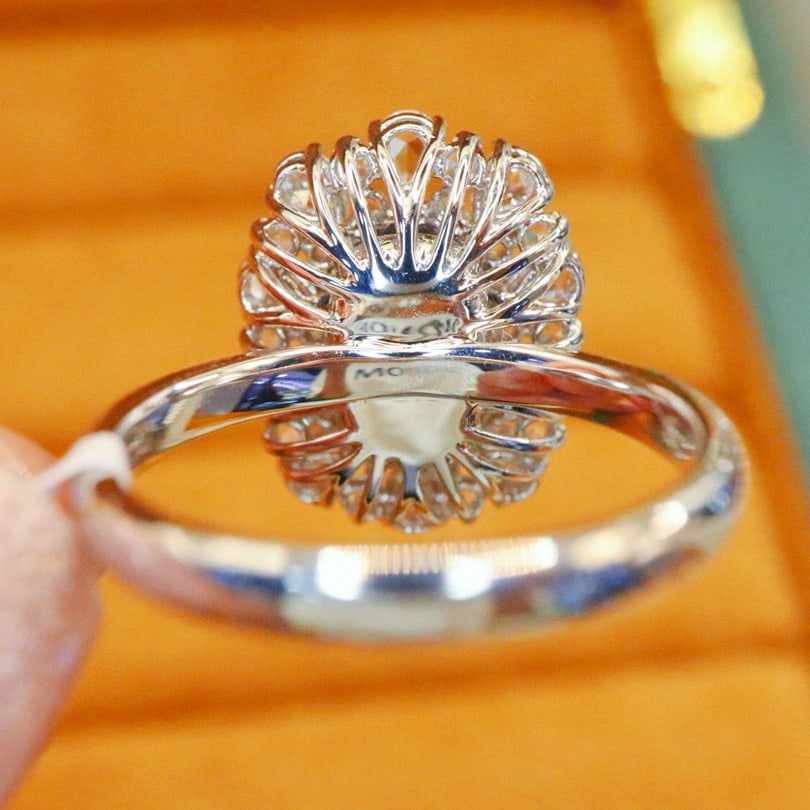 14k Gold 2.97 Ctw Natural Sapphire & Diamond Ring - 4