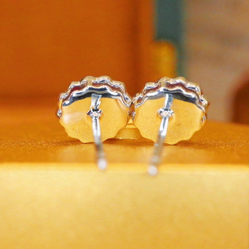 14k Gold 0.91 Ctw Natural Ruby & Diamond Earrings - 4