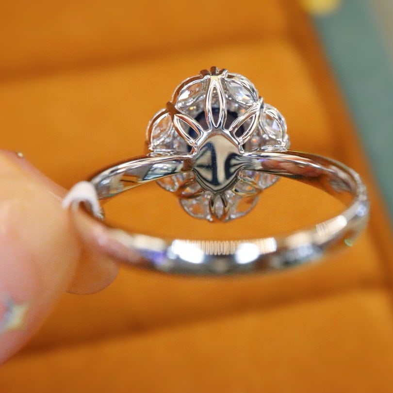 14k Gold 1.53 Ctw Natural Sapphire & Diamond Ring - 4