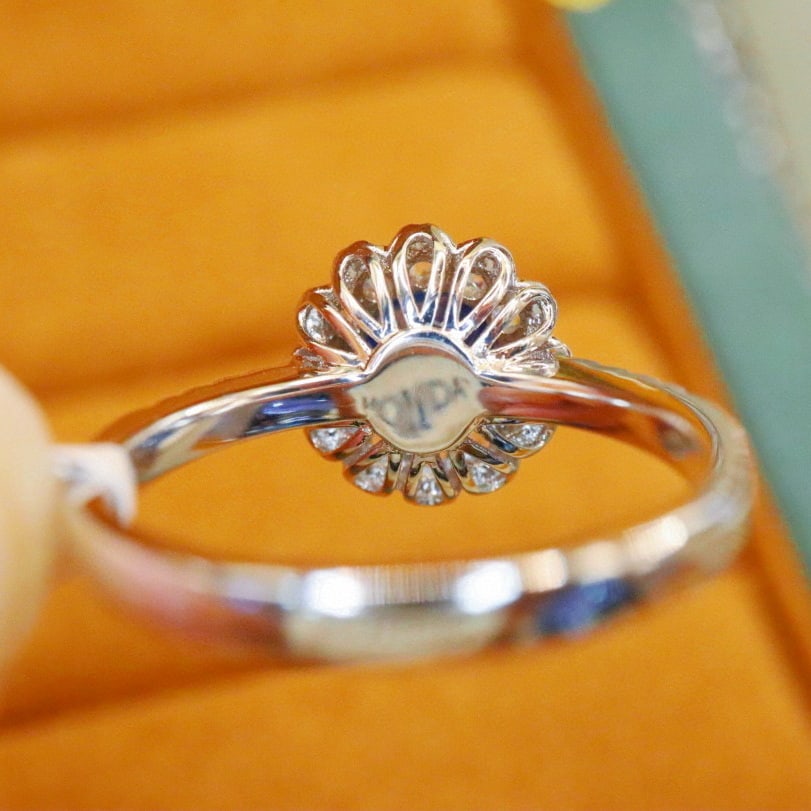 14k Gold 1.52 Ctw Natural Sapphire & Diamond Ring - 4