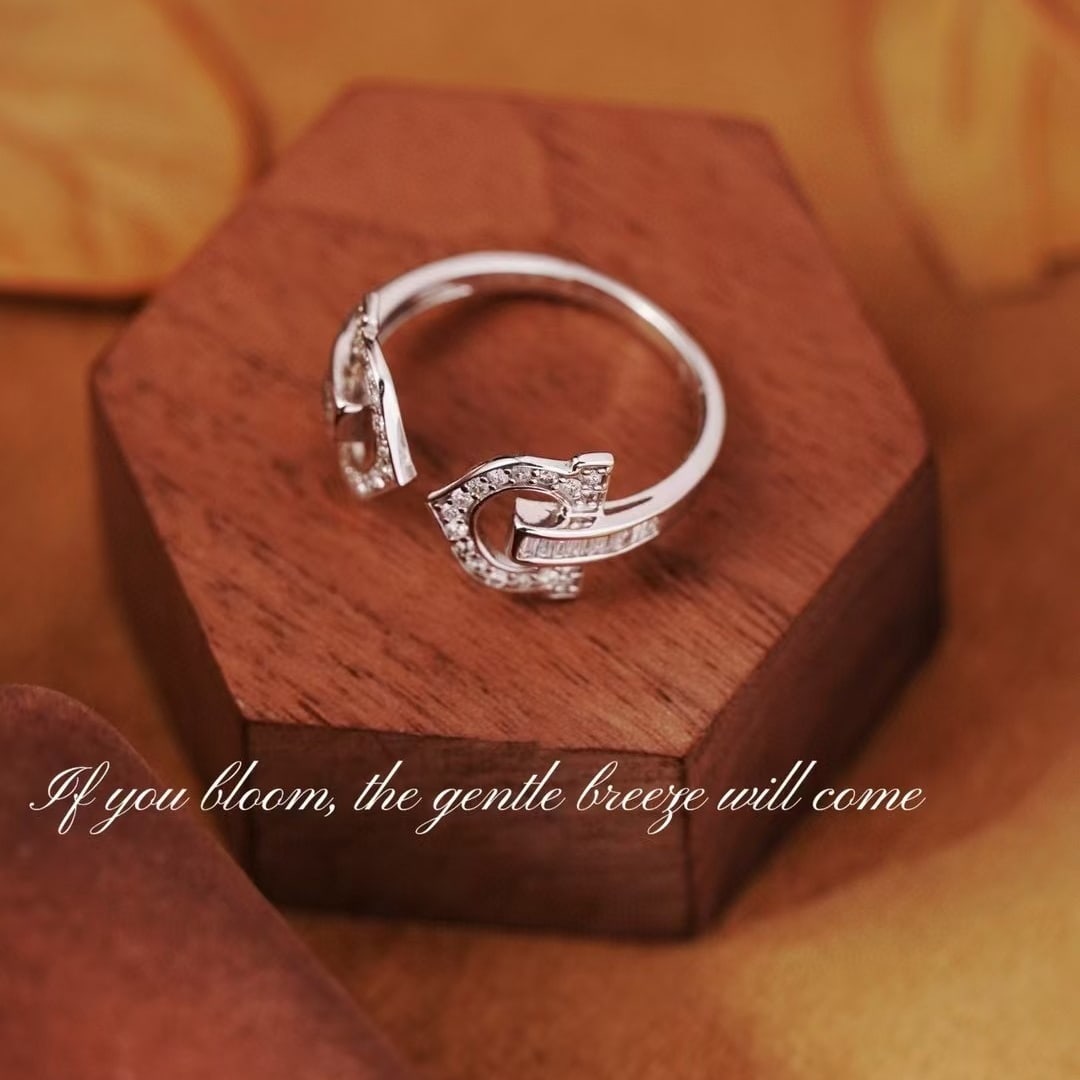 14k Gold 0.35 Ct Natural H Diamond Ring - 3