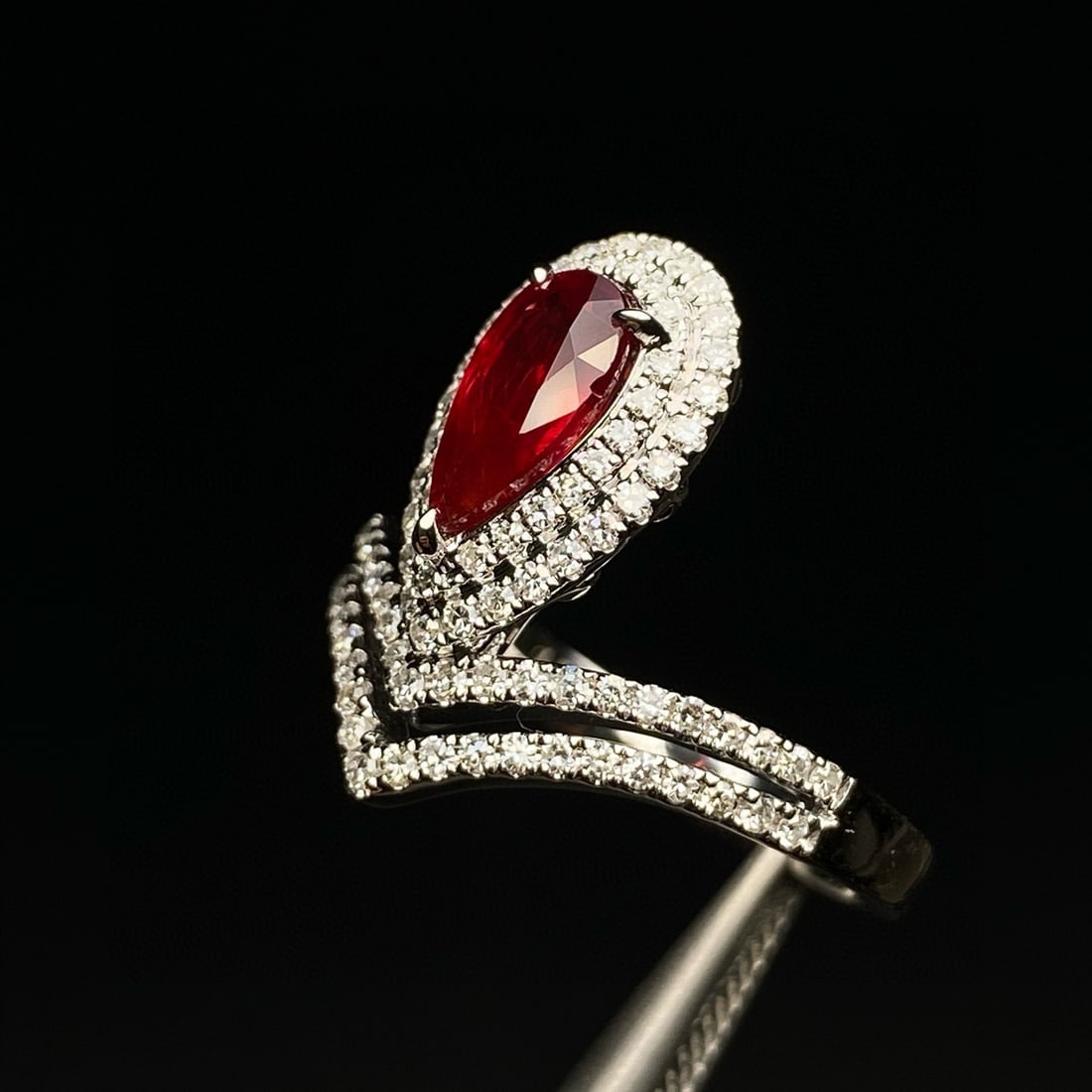 14k Gold 1.55 Ctw Vivid Red Natural Ruby & Diamond Ring - 5