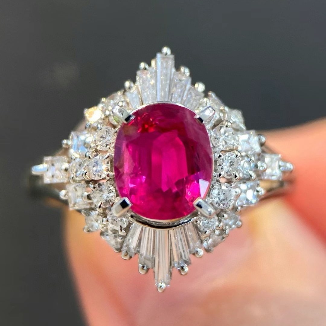 14k Gold 1.93 Ctw Natural Ruby & Diamond Ring - 2