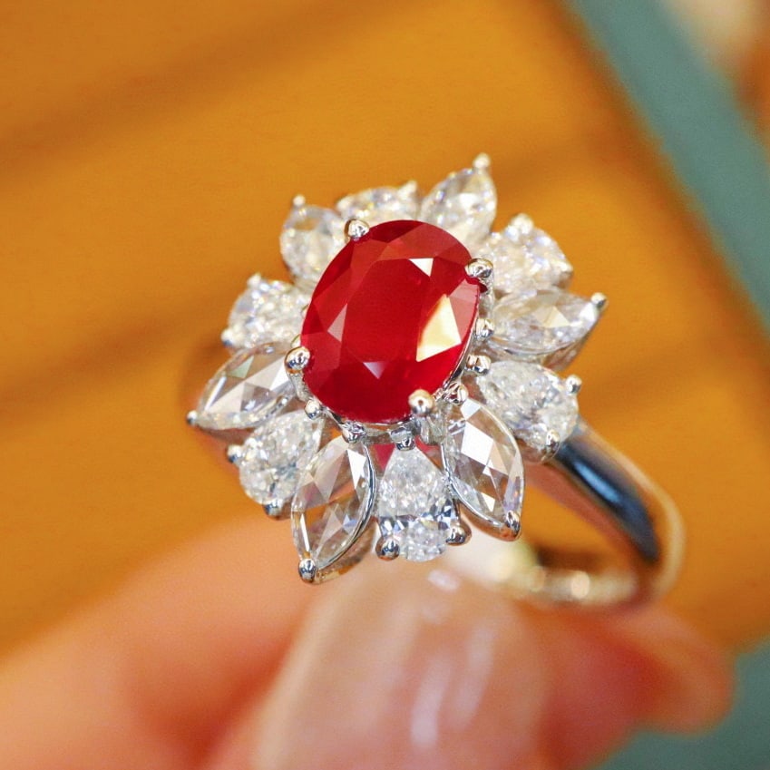 14k Gold 1.81 Ctw Natural Ruby & Diamond Ring - 2