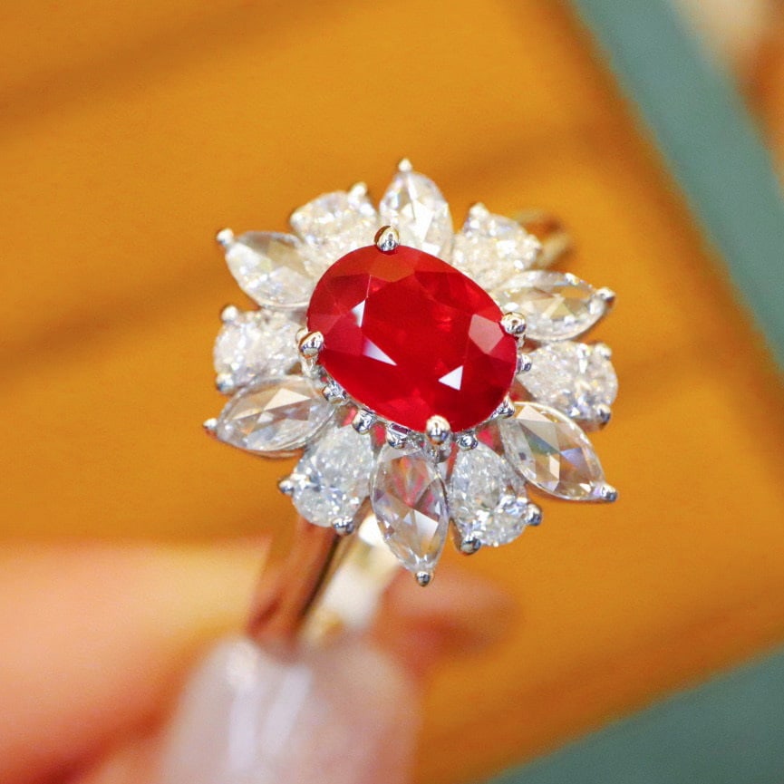 14k Gold 1.81 Ctw Natural Ruby & Diamond Ring - 3