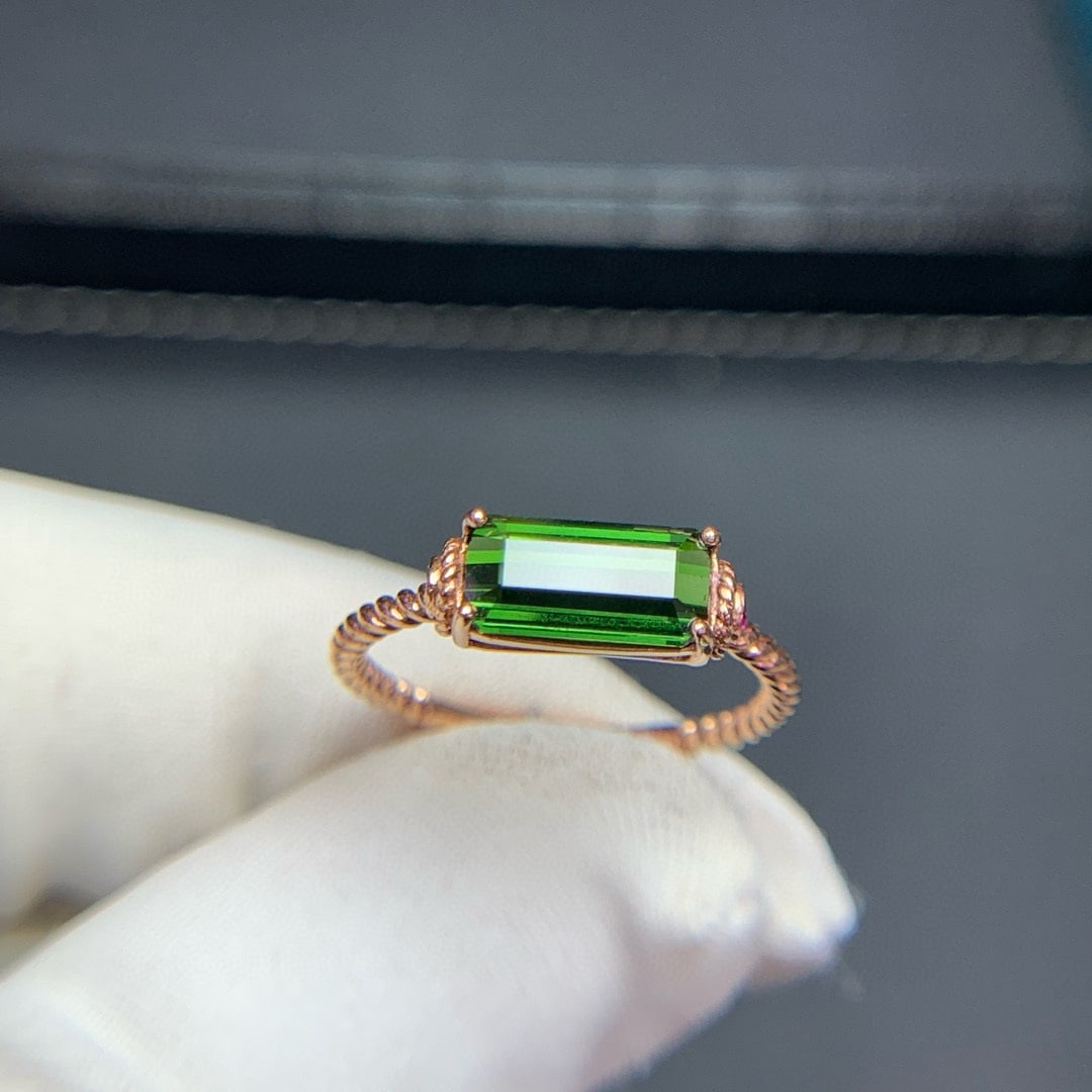 14k Gold 2.0 Ct Natural Tourmaline Ring - 6