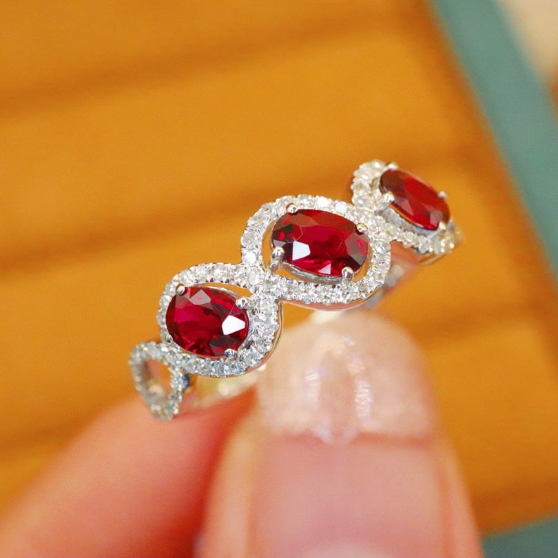 14k Gold 1.12 Ctw Natural Ruby & Diamond Ring - 3