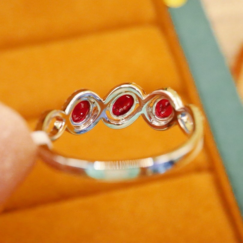 14k Gold 1.12 Ctw Natural Ruby & Diamond Ring - 4