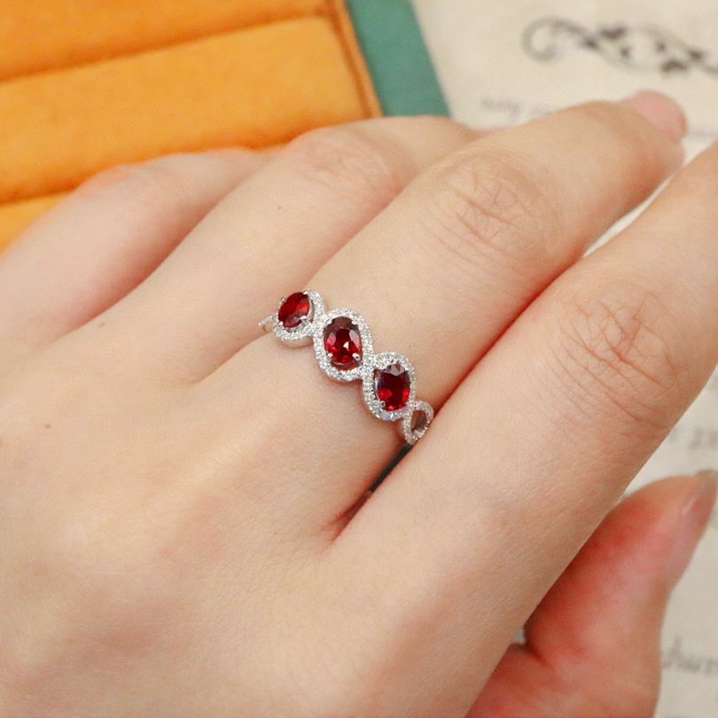 14k Gold 1.12 Ctw Natural Ruby & Diamond Ring - 5