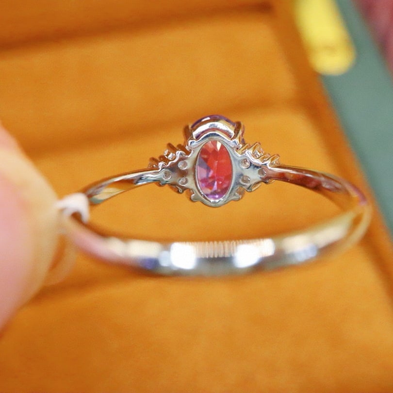 14k Gold 1.25 Ctw Natural Sapphire & Diamond Ring - 4