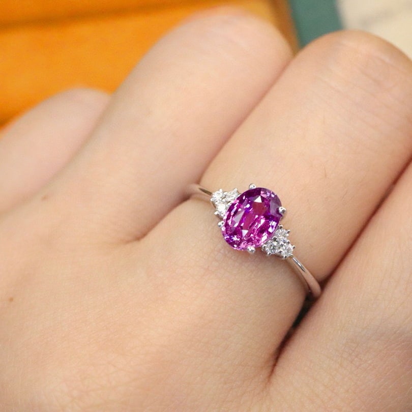 14k Gold 1.25 Ctw Natural Sapphire & Diamond Ring - 5