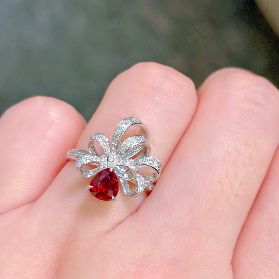 14k Gold 1.43 Ctw Natural Ruby & Diamond Ring - 7