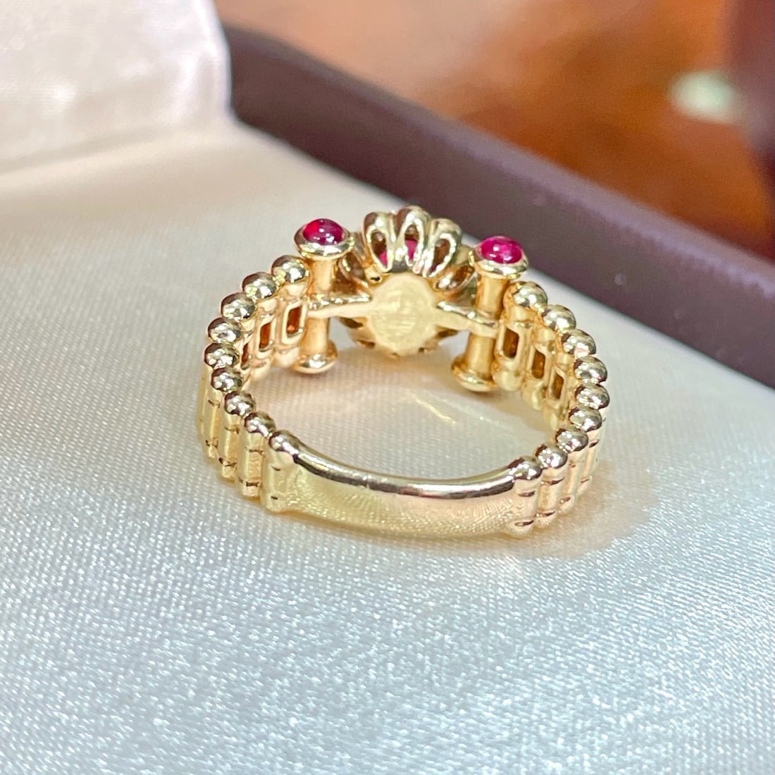 14k Gold 0.69 Ctw Natural Ruby & Diamond Ring - 3