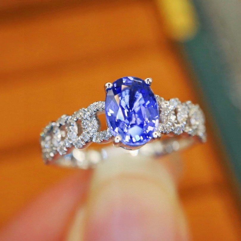 14k Gold 1.33 Ctw Natural Sapphire & Diamond Ring - 2