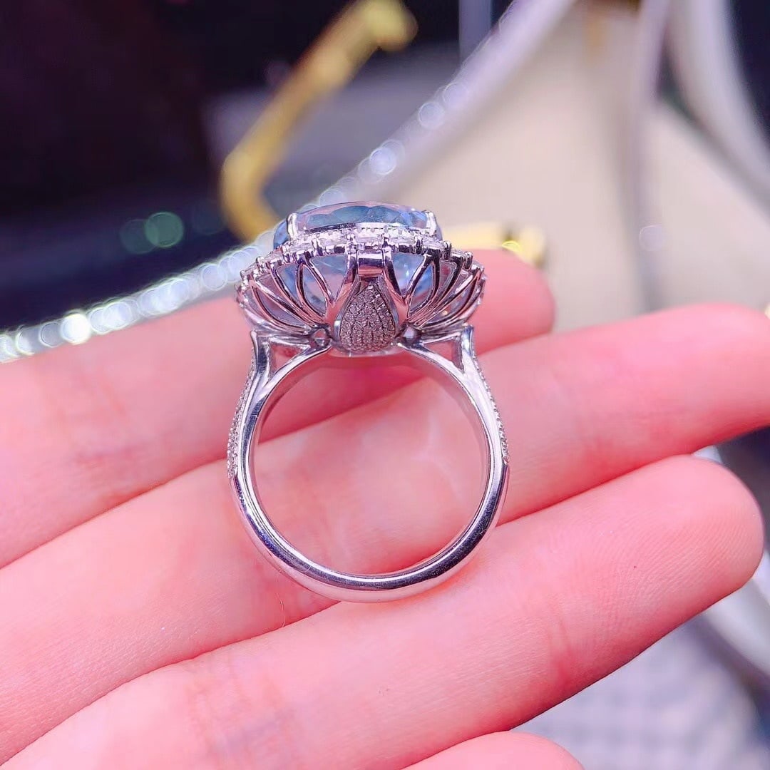 14k Gold 10 Ct Natural Tourmaline & Diamond Ring/pendant( Without Chain ) - 8