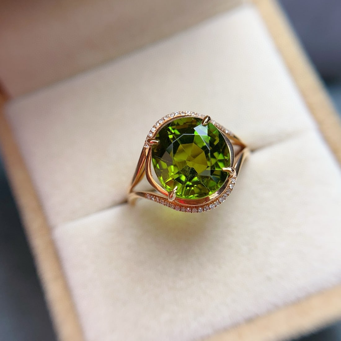 14k Gold 5.20 Ct Natural Tourmaline & Diamond Ring - 5