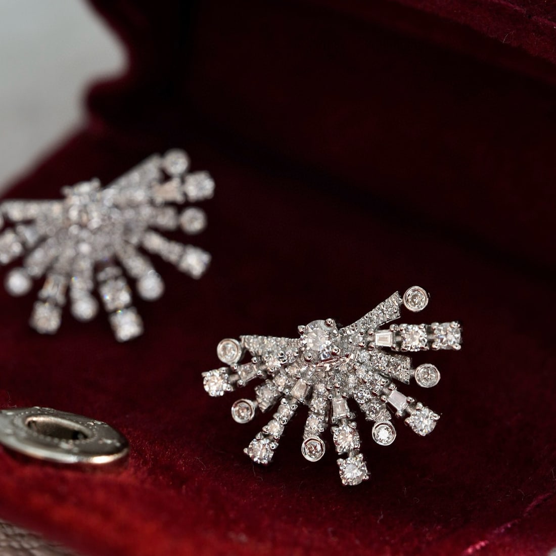 14k Gold 1.0 Ct Natural H Diamond Earrings - 2